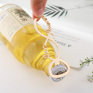 Ouvre-bouteille en métal or argent pour les fournitures de fête de mariage - Product Image 2