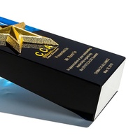 Trofeo Rectangular de Cristal Transparente de Lujo, Copa de Ganador, Premio de Fútbol, Regalo Empresarial, Obsequio Conmemorativo, Hecho a Mano, Grabado Personalizado
