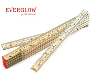 Règle en bois pliante 6FT 6 pouces 1.5m 2m règle <span class=keywords><strong>pliable</strong></span> avec des mesures américaines et métriques pour les charpentiers - Product Image 2