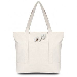 Wholesale Custom Shipping Cotton Canvas Tote Bag With Pocket and Zipper Sublimation Women's Tote Bags With Custom Printed Logo