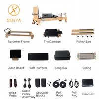 Machine de Pilates Reformer à cinq pièces en bois de chêne, avec lit coulissant, pour la maison, la gym, le fitness