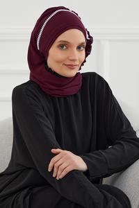 MOTIVE FORCE Bonnets et turbans instantanés en mousseline <span class=keywords><strong>de</strong></span> qualité supérieure pour femmes, avec accessoire floral unique - Product Image 5