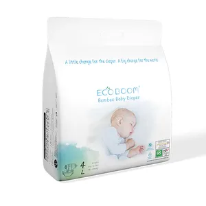 OEM ODM service customized printed eco degradable 100% bamboo fiber infant baby nature nappies diapers