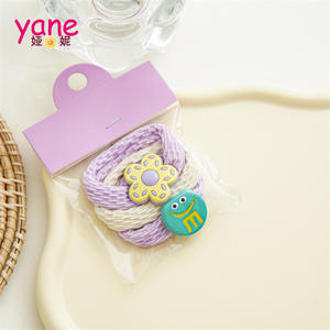 <span class=keywords><strong>3</strong></span> pz/set di fasce per capelli per ragazze versatili ad alta elasticità cravatte per capelli con coda di cavallo accessori per capelli - Product Image 3