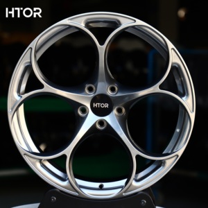 Jantes forgées HTOR personnalisées 18x8 19x8 20x8.5 20x9 20x10 21x9 21x10 pouces 5x110 Hyper Black pour <span class=keywords><strong>Romeo</strong></span> <span class=keywords><strong>Giulia</strong></span> Quadrifoglio - Product Image 1