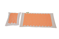Ensemble de tapis et oreiller d'acupression en lin naturel écologique pour le dos et le cou, idéal pour le massage et le soulagement des douleurs dorsales – Vente en gros