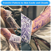Papier de transfert thermique à base d'huile format A4 avec 4 couches pour artistes débutants, accessoire de maquillage permanent, marque JM