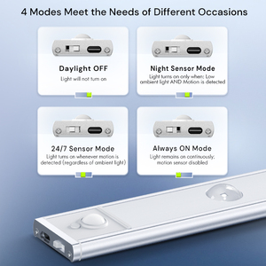 Bande LED intelligente sans fil activée par le mouvement USB Rechargeable Télécommande pour l'éclairage des armoires, des placards et des escaliers - Product Image 5