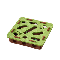 Vente en gros de feutre carré vert Amuse chats boîte jouets interaction auto-soulageant ennui durable planche à gratter jouets pour animaux de compagnie