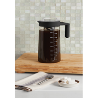 Pichet en verre borosilicaté 1,8 L pour cafetière glacée, infuseur à thé étanche avec filtre à mailles amovible pour café glacé et thé chaud