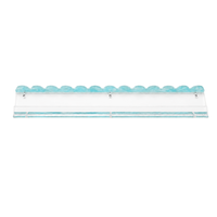 Support de Mahjong en Acrylique Transparent à Fond Plat, Dos Festonné 9 Couleurs, 2-en-1, 17,5-20 Pouces, pour Jeu de Société Américain, Personnalisé OEM ODM