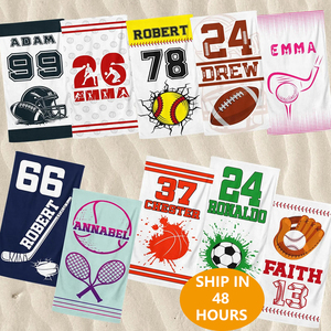 Serviette de plage sportive à séchage rapide personnalisée turque avec logo et design personnalisés - Cadeau super doux pour le volley-ball, le football, le basketball et plus encore - Product Image 1