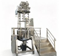 Machine d'émulsification sous vide à levage hydraulique à réservoir unique SPX 200L pour crème, lotion, gommage corporel, pommade
