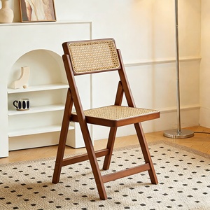 Sedia Pieghevole Moderna in Stile Nordico Wabi Sabi, Certificata CE UE, per Hotel, Appartamenti, Ville Familiari, Sedia <span class=keywords><strong>da</strong></span> Pranzo in Legno Massello - Product Image 6
