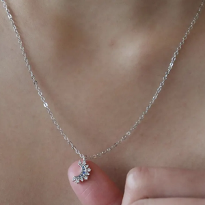 Collier Soleil et Lune en Laiton Plaqué Or Qiuhan <span class=keywords><strong>pour</strong></span> Couples, Meilleurs Amis, Pendentifs Assortis Promesse Lui et Elle, Lots en Gros - Product Image 4