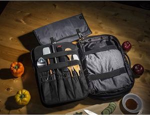 Free Sample Dreamsoutdoor Chef Knife <b>Backpack</b> Set with <b>Roll</b> Bag 30+ Pockets for Knives Kitchen Utensils Tools Model Bag2 - Product Image 5