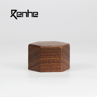 Tapa de Perfume de Madera de Nogal Negro de Lujo, Redonda y Cilíndrica, con Logotipo Grabado Personalizado al por Mayor
