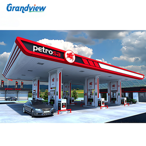 Cobertizo de Acero Inoxidable con Estructura de Rejilla para Gasolinera y Señalización Exterior para Estaciones de Servicio o Gasolineras - Product Image 3