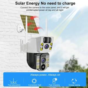 Regis V380 Wifi 4G Năng Lượng Mặt Trời An Ninh Máy Ảnh 7.5W Pin Powered Ptz PIR Phát Hiện Chuyển Động Ống Kính Kép Được Xây Dựng Trong Còi Báo Động Tầm Nhìn Ban Đêm - Product Image 3