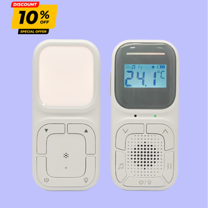 Monitor de Audio Inalámbrico de 300 Metros de Alcance, Sin Interferencias, con Alerta Sonora por Vibración, 6 Canciones de Cuna, Máquina de Ruido Blanco para Dormir Bebés - Product Image 1