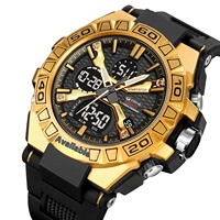 STRYVE 8026 hommes alarme lumière LED Date montre de sport numérique nouvelle mode coloré lumineux 5ATM étanche étudiant montres-bracelets