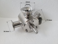 Vanne de régulation rotative à trois voies en acier inoxydable DN15-DN80 pour machine de remplissage pneumatique - Pièce de rechange industrielle