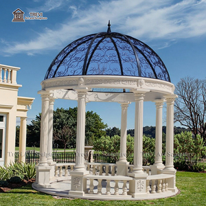 Padiglione in pietra di marmo grande Gazebo a colonna romana maniero esterno - Product Image 2