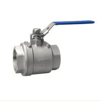 Válvula de Bola Manual de Acero Inoxidable KHD Personalizable de 1'' de Alta Temperatura, Válvula de Control Roscada de 2 Piezas para Agua en General