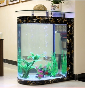 Acquario YUYI da 480L a Forma di Proiettile con Illuminazione e Ossigenazione, Vetro Trasparente per Soggiorno, Garanzia di 1 Anno - Product Image 5
