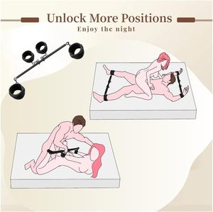 Set di Bondage BDSM con Barra Divaricatrice, Manette Regolabili e Cavigliere per Giochi di Coppia e Attività Sessuali - Product Image 4