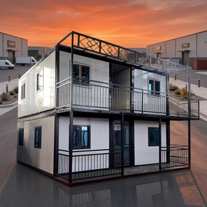 Case Container di Lusso da 20 Piedi a 2 Piani Prefabbricate con Bagno e Cucina, Pronte per la Spedizione - Product Image 1