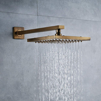 Ensemble combiné de douche murale en laiton antique Système de douche de salle de bain classique avec pommeau de douche de 8 pouces