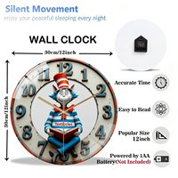 Jam Kaca Bundar 30cm Custom untuk Hari Ibu dengan Tulisan Custom "Mom"