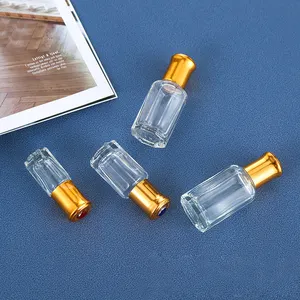 3ml 6ml 9ml 12ml Colour Octagon Attar Glass Roll On Ball Perfume Tola Bottle Essential Oil Dropper Bottles For Oud Oil