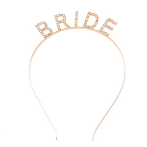 Boda nupcial accesorios para el cabello aros para el cabello aleación cristal diamante novia carta tocado equipo damas de honor diademas al por mayor - Product Image 5