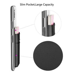 최고의 판매 더블 라이크라 패브릭 휴대 전화 카드 홀더 신용 카드 홀더 접착제 전화 다시 - Product Image 4