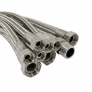 สายเกลียว PTFE R14 SAE100ท่อเกลียวที่ทนต่ออุณหภูมิสูงลวดสแตนเลส316L AN3ลูกฟูกมีความยืดหยุ่นอุปกรณ์ยานยนต์ - Product Image 1