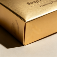 Boîte d'emballage de savon écologique personnalisée avec laminage brillant/mat, gaufrage, impression UV, boîte de vente au détail pour savon artisanal