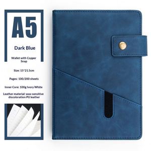 Custom Handmade Pu Leather Paper Journal <b>Diary</b> <b>A5</b> Accounting Modern Business Design UV Printed Black Custom Logo Option - Product Image 1