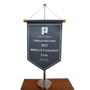 Подарочный флаг с цифровой печатью, водонепроницаемые настольные флаги, подставки, миниатюрные настольные флаги, парча, флагшток из нержавеющей стали - Product Image 1