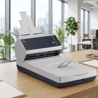Scanner de documents A4 haute vitesse FI-8270 avec chargeur automatique de documents (ADF) et plateau plat, 70 ppm, 140 ipm, 600 dpi, couleur, double CIS, USB 3.2, Gigabit Ethernet