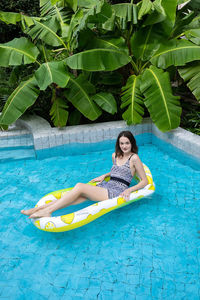 Inflatable Water Leisure Bed <b>Swim</b> <b>Ring</b> Tube & Air Mattress for Pool & Beach Floating Lounger Chair for Sleep & Relaxation - Product Image 5