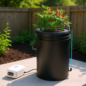 Sistema de Cultivo Hidropónico DWC de Cultivo en Agua Profunda de 5 Galones con Equipo de Riego por Goteo Superior y Bomba para Uso en Interiores y Exteriores - Product Image 2