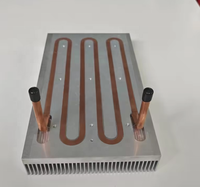 Blocs en aluminium 6061 pour refroidissement à eau de batteries de véhicules électriques, avec tubes en cuivre, plaque froide liquide thermoélectrique pour CPU d'ordinateur