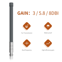 Antenne Omni double bande 10dBi 15dBi en fibre de verre pour 4G Wifi 2.4G 5.8G 915MHz 433MHz 868MHz LoRaWAN Helium Lora Modules RF ICs
