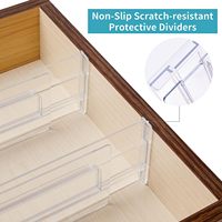 Diviseurs de tiroirs en plastique, organisateur de tiroirs, rangement de vêtements transparent, tiroirs rectangulaires simples réglables, salon, chambre à coucher
