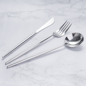 KaiYuan poignée aiguisée de polissage de miroir de style anglais couverts argentés en acier inoxydable de qualité supérieure pour le mariage - Product Image 5