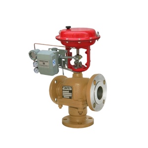 Vannes de contrôle à 3 voies en bronze AMOT pour mélange/diversion avec régulateur de température et actionneurs pneumatiques - Product Image 6