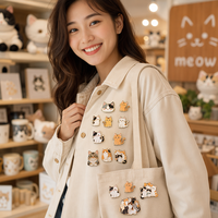 Niedliche Katzen-Emaille-Pins, personalisierte Kätzchen-Metall-Reversnadeln, Tier-Souvenir-Abzeichen, Kawaii-Broschen-Set, Cartoon-Kätzchen-Hartemaille