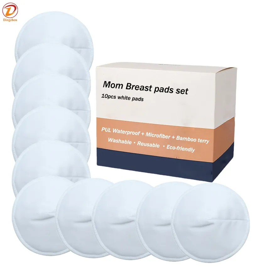 Organic Bamboo Nursing Pads Super Absorbent Waterproof Nursing Pad Washable Reusable Breastfeeding Breast Mom Bra Nursing Pads